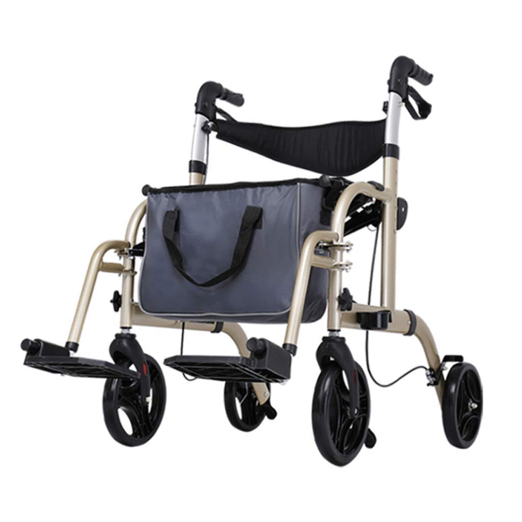 Deambulatore Picasso, Deambulatore e Sedia a Rotelle per Anziani, 2 in 1, Deambulatore per Anziani e Disabili, Freni sulle Maniglie kxtmm