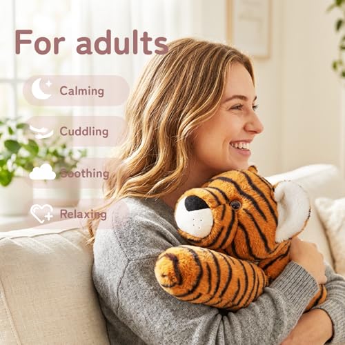 Image of Niuniu Daddy 20 inch 3.3 lb Weighted Tiger Stuffed Animal for Adults Kids, Giant Large Soft Body Pillow Plush Toy for Sleeping Huggable, Gift for Everyday Comfort
