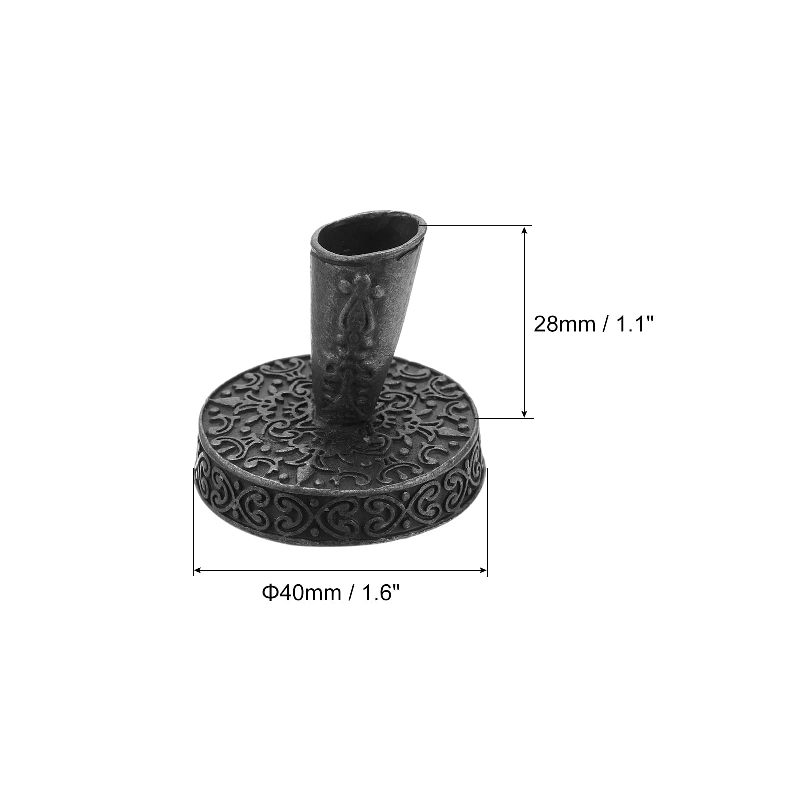 PATIKIL 2 Pieces Vintage Round Metal Pen Holder - Image 2