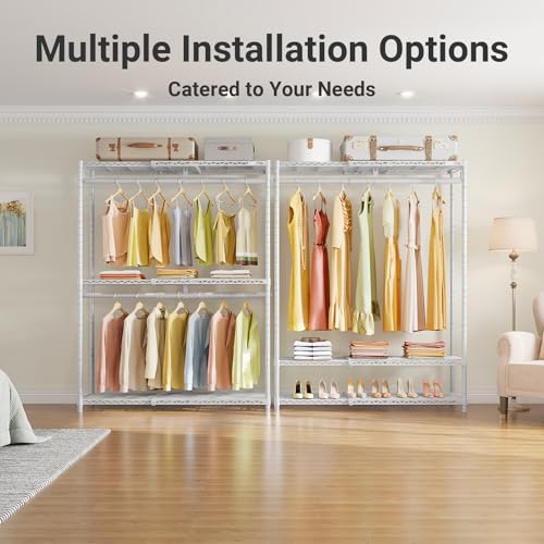 Image of VIPEK X1 Plus Expandable Heavy Duty Clothes Rack, Clothes Organizer White