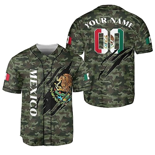 Custom Baseball Jersey, Mexico Jersey, Mexico Baseball Jersey, Baseball Jersey Men, Custom Jersey De Mexico miniatura 1