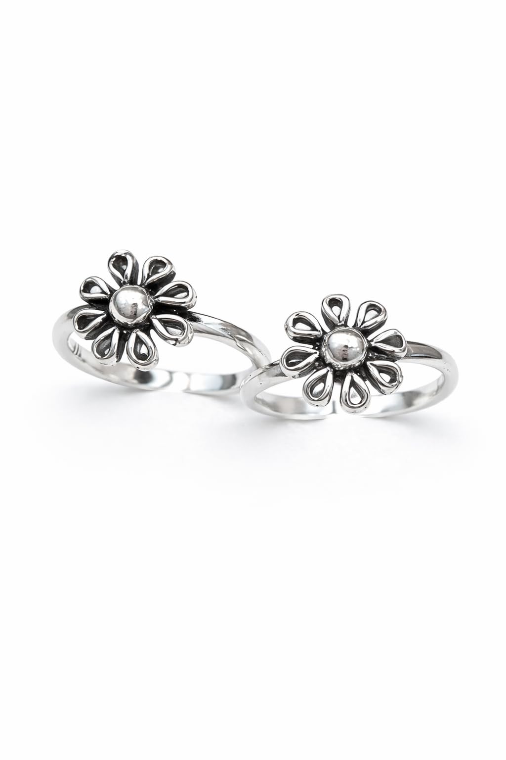 925 sterling silver toe ring for women, adjustable design with stone detail, polished finish, lightweight adjustable toering