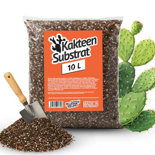 Sustrato de cactus premium de 10 litros, tierra especial para cactus, suculentas y otras plantas del desierto, suministro óptimo de nutrientes y drenaje