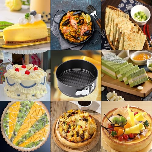 Springform Pan, Nonstick Cake Pan, Round cheesecake pan with leak-proof non-stick bottom removable bakeware.3 pieces 3 sizes, 7" 8" 9" for Cakes, Cheesecakes, Pizzas and Quiches. - Image 5