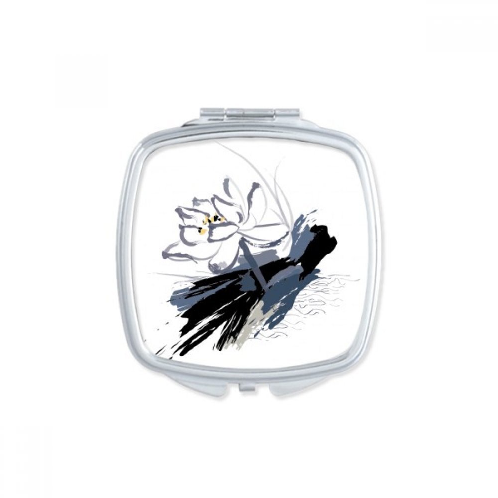 Miroir de maquillage compact fleur de lotus un cadeau fait main mignon