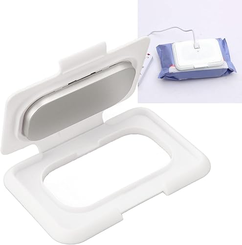 Miniatura 5 de ANGGREK Calentador de toallitas húmedas para bebés, estuche dispensador de toallitas húmedas para bebé, soporte de viaje, recargable a temperatura