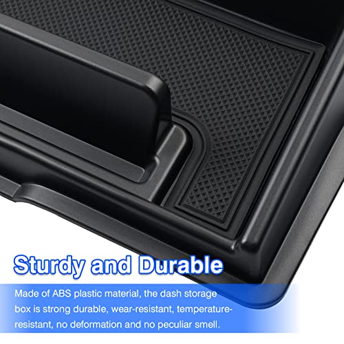 Image of Mixsuper Dash Center Console Organizer for 2019-2023 Suzuki Jimny JB64W JB74W, Dashboard Console Tray Storage Box Phone Stand Black