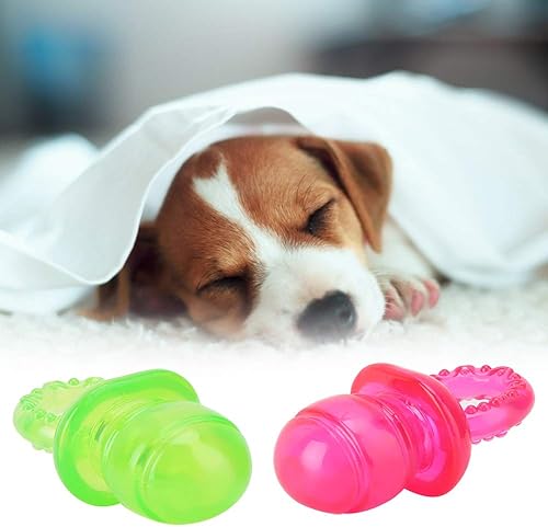 Miniatura 5 de 2 piezas de juguete de entrenamiento molar para cachorros de mascotas, resistente a las mordeduras, juguete chirriante, masticadores agresivos,
