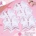 NCMAMA Baby Breast Cancer Pink Silver Glitter Cheer Bow Hair Tie Holder for Girls Hope 5pcs