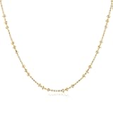 VACRONA Gold Chain Necklaces for Women 14K Gold Plated Cable Paperclip Rope Chain Adjustable Link Handmade Jewelry