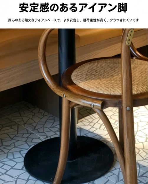 Amazon.co.jp: 木目調 カフェテーブル 60cm/70cm 正方形/円形 単脚