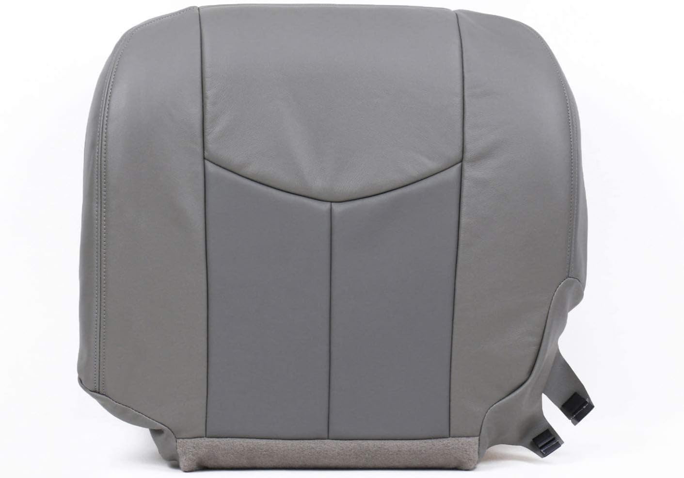 Richmond Auto Upholstery (Compatible with 2003-2007 GMC Sierra Denali 1500 Crew-Cab Quad-Cab AWD 4WD 4x4 Driver Side Bottom Replacement Leather Seat Cover, 2-Tone Gray