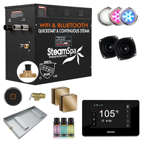 SteamSpa Steam System 12kW Steam Shower Generator with Bluetooth Wifi,