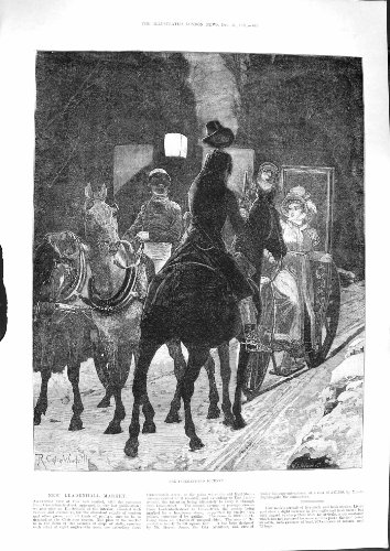 Chariot de Vol de Bandit de grand chemin de Voyage Interrompu par 1881 Chariot de Vol de Bandit de grand chemin de Voyage Interrompu par 1881