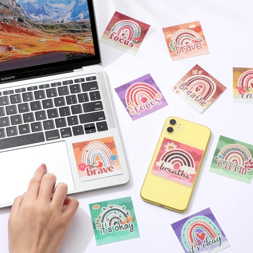 Image of Sensory Stickers for Anxiety Relief Stress Relief Textured Stickers for Phone, Water Bottle, Office, School, Office,Office,Office,Office (50 Pcs) (Bohem
