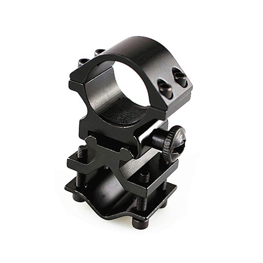 HWZ 2017 1" inch Scope Mount Ring and Adapter, Tactical Flashlight Sight Mount Holder with 20mm Barrel Clamp Adapter for Rifle Picatinny/