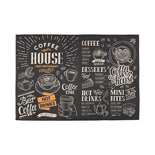 Coffee Maker Mat Coffee Placemat Coffee Bar Mat 12 X 18 Double Sided