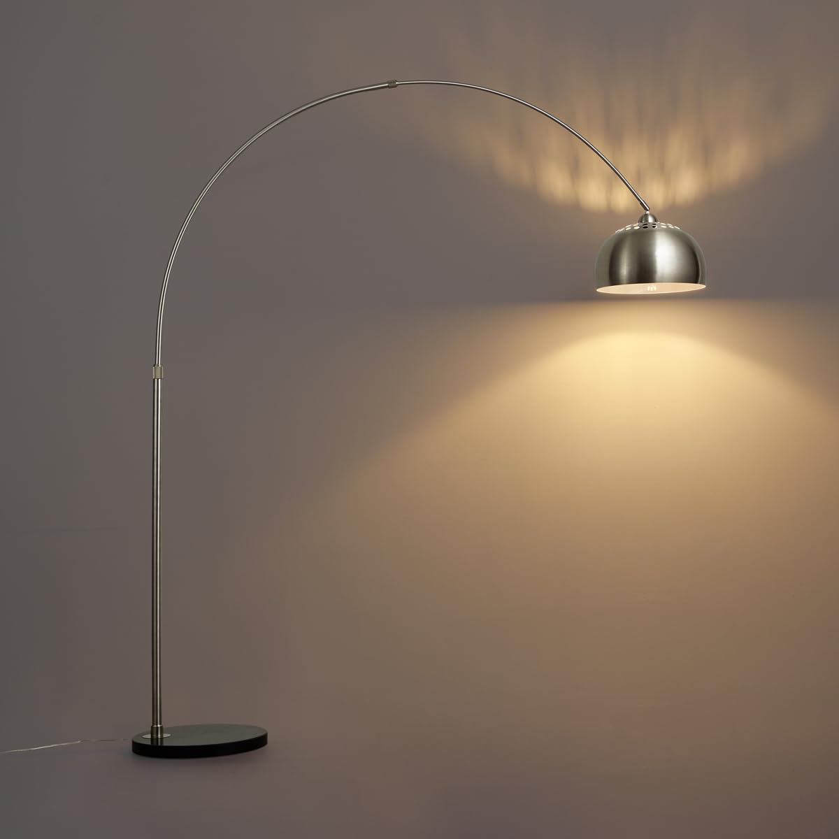 Qazqa Booglamp XXL - Lampada da terra arco Moderno - 1 luce - L 1700 mm - Acciaio - Moderno - Soggiorno
