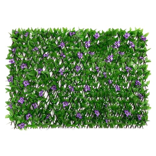 SQQCREATO Malla Ocultacion Jardin Exterior Pantalla de privacidad Valla Extensible for balcón, Patio, Panel cercado Hiedra sintética for Exteriores, decoración del hogar for jardín y Trasero