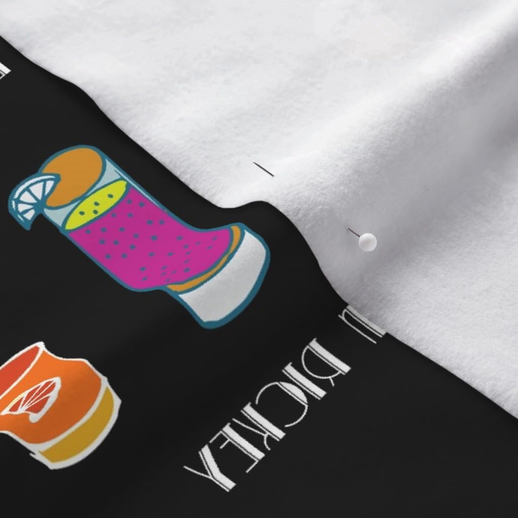 Spoonflower Fabric - Black Cocktail 1920S Retro Vintage Alcohol Alcoholic Beverage Drinks Printed on Polartec(R) Fleece Fabric by The Yard - Sewing Blankets Loungewear and No-Sew