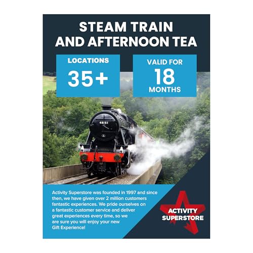 Activity Superstore Steam Train and Afternoon Tea for Two Gift Experience