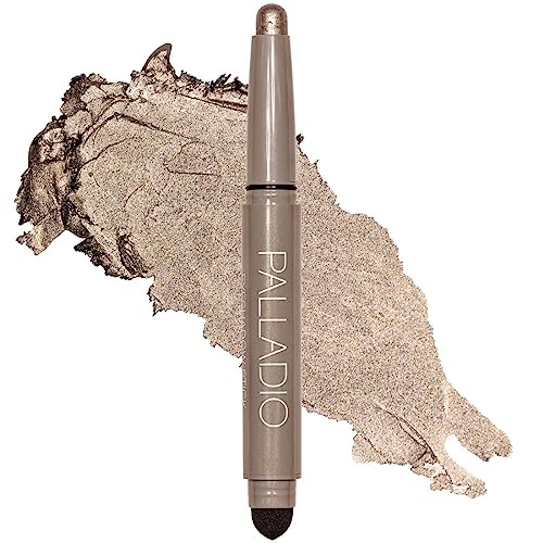 Palladio Waterproof Eyeshadow Stick with Blending Sponge, Long Lasting & Effortless Application