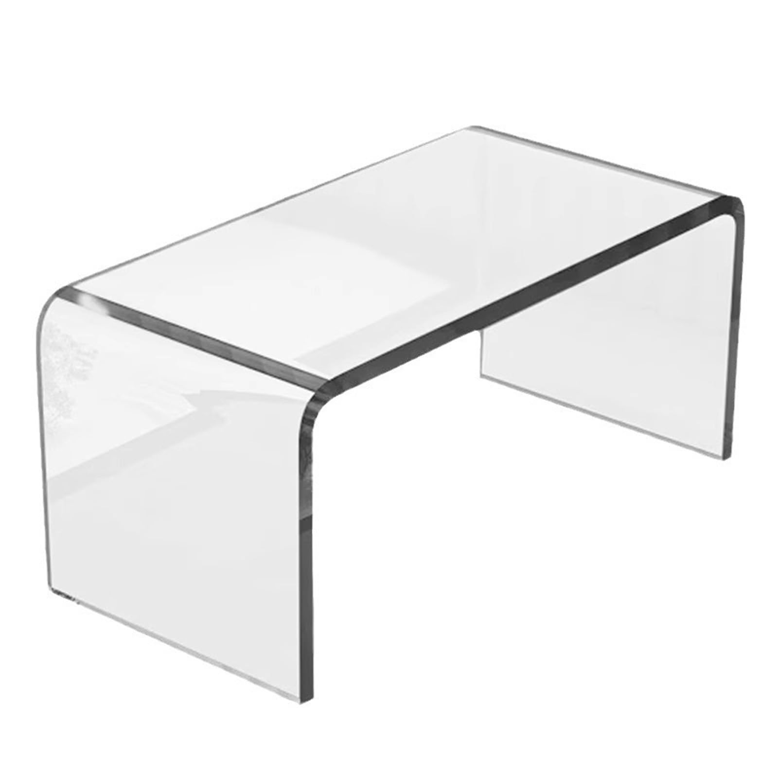 HKSDKABOP Acrylic Riser Display Stand Coffee Side Table C-Shaped Multiple Sizes(40*35*25cm)