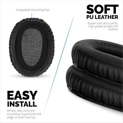 Repuestos de Almohadillas para Sony WH-CH700N, MDR-ZX770, MDR-ZX780 y MDR-10R, Cuero PU, Espuma de Memoria para Mayor Comodidad, Mejorado, Duradero y de Larga Duración por Brainwavz miniatura 4
