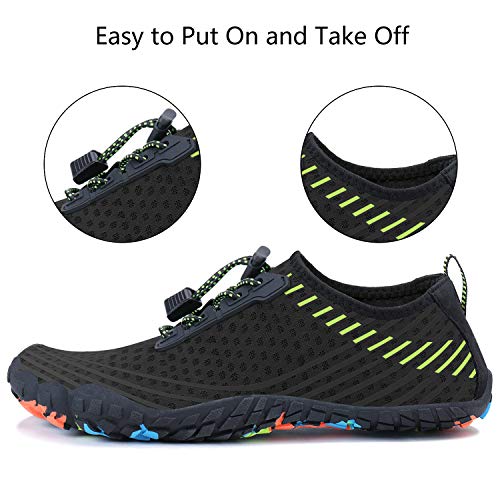 Image of MAYZERO Water Shoes Men Women Swim Surf Shoes Beach Pool Shoes Wide Toe Hiking Aqua Shoes Winter House Slippers