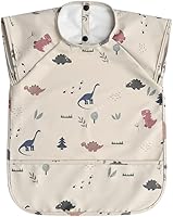 Vista 1 de GZMM Baberos impermeables para bebés, babero de alimentación con recogedor de alimentos, fácil de limpiar y lavable