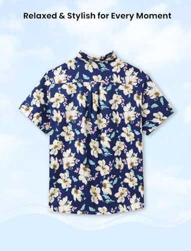 Image of PATPAT Couples Matching Outfits Hawaiian Women Dresses & Men Shirts | Matching Cruise Outfits for Couples, Beach Vacation Outfits, Spaghetti Strap Midi Sundress, Men Boho Tropical Print Shirt