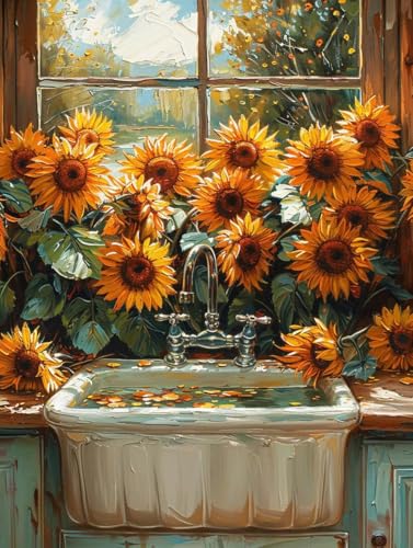 Diamond Painting Tournesol Antistress | Kit Point de Croix Strass Adulte