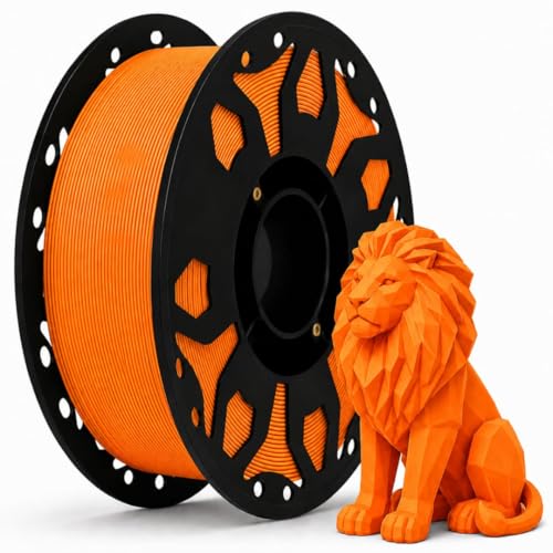 Image of FILAMONT PLA+ 3D Printer Filament 1.75mm, High Strength & Low Warp Printing Material, Dimensional Accuracy ±0.02mm, Vacuum Sealed with Desiccant, 1kg Spool (Orange)