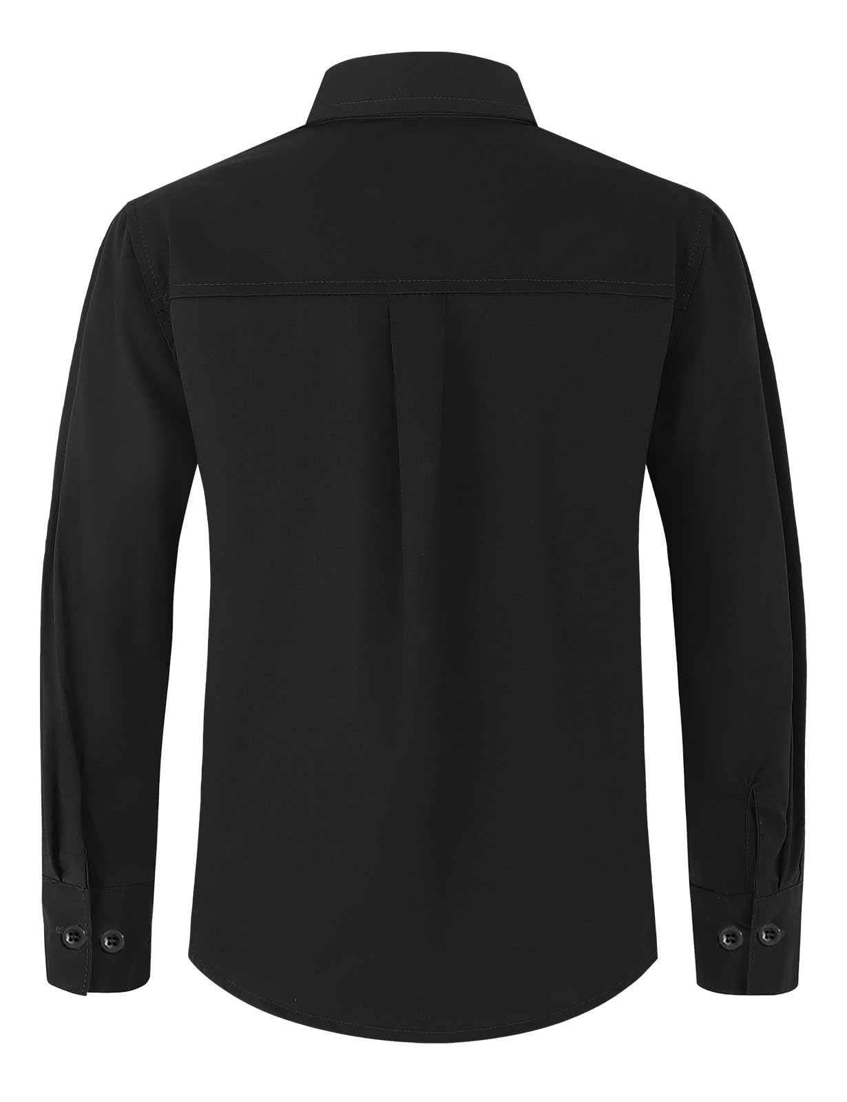 Spring&Gege Chicos Uniforme Manga Larga Abotonar Camisa para Niño (3-14 Años)