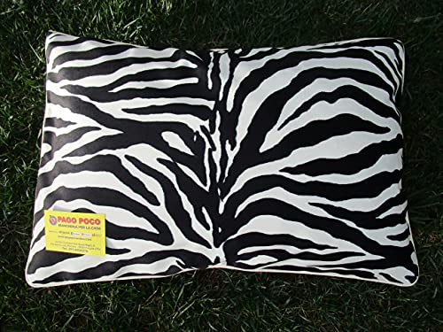 PAGO POCO Taie d'oreiller ou coussin d'ameublement, motif zébré en velours, 100 % fabriqué en...