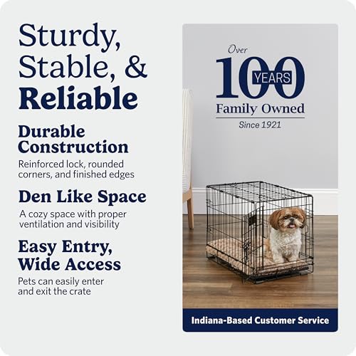 Image of MidWest Homes for Pets 22-Inch iCrate for Extra-Small Breeds, Up to 15 lbs, Single Door Folding Dog Crate with Divider Panel, Leak-Proof Tray & Secure Latch, Portable, Durable & Easy to Assemble