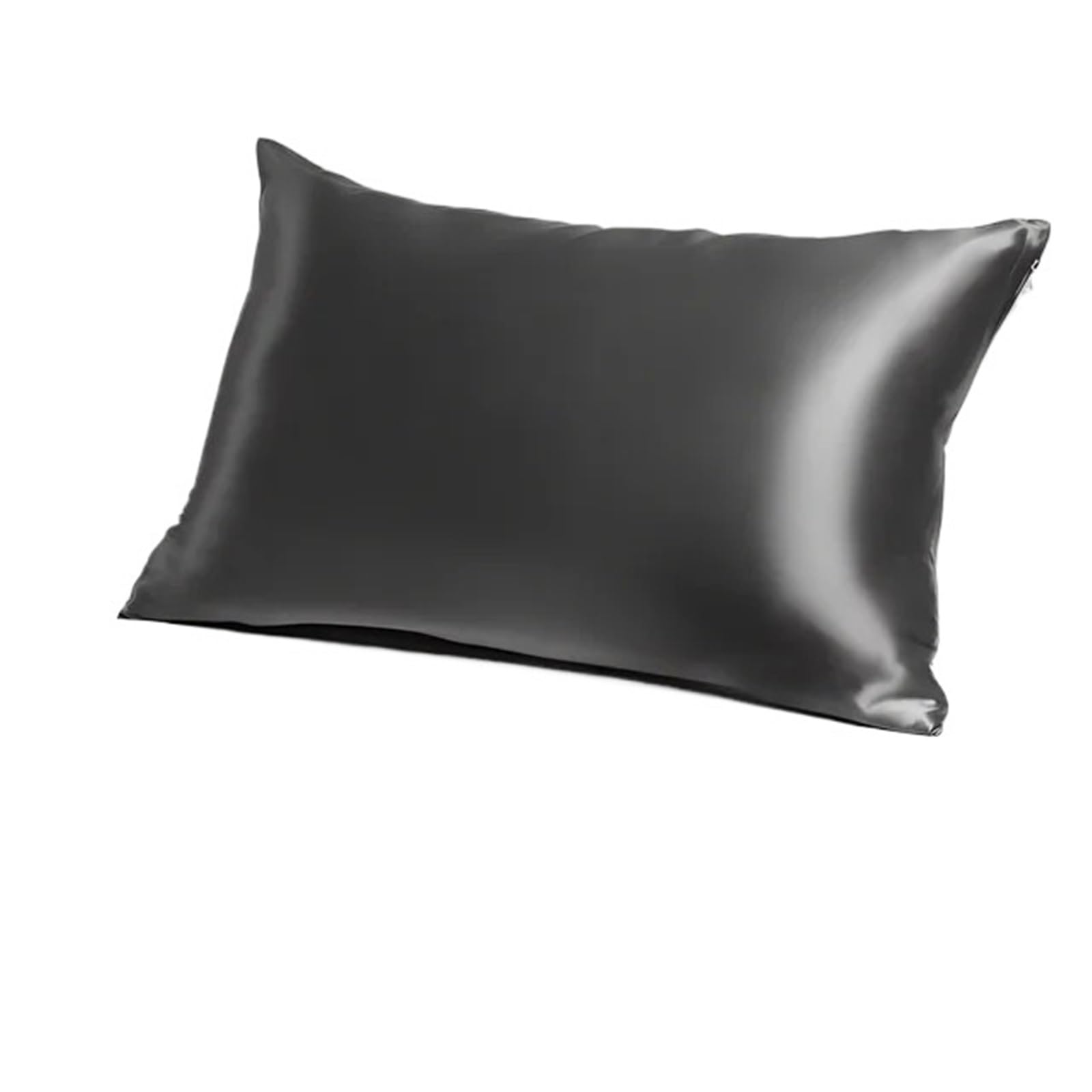 Funda de Almohada Seda Morera, Mejora el sueño, Funda, Asiento para Mujeres(Dark Grey,20x30 Inch)