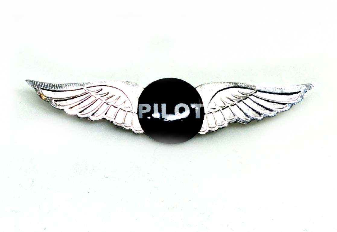 Pilot18 Pilot Silver Premium Uniform Wings Electro-Plated Badge for Pilots