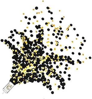 Black and Gold Push Up Confetti Poppers