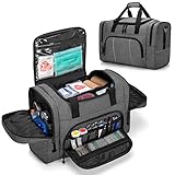 Damero Notfall Trauma Tasche Leer, Erste Responder Tasche mit mehreren Taschen für Erste Hilfe Set und medizinische Notfallausrüstung,Grau