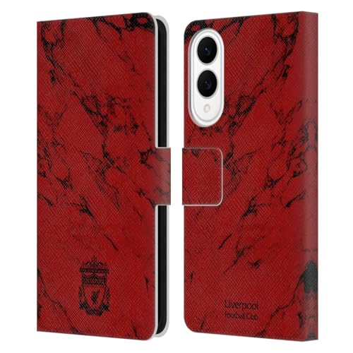 Coque portefeuille Samsung S25 Edge Liverpool FC marbre rouge pour supporter au quotidien