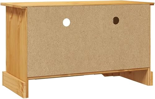 Miniatura 6 de Soporte de televisión, consola multimedia, unidad de entretenimiento, soporte de TV, pino mexicano, rango corona, 35.8 x 16.9 x 22 pulgadas