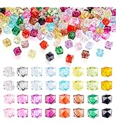 100Pcs Heart Shaped Glass Beads - 10x10mm Faceted Crystal Spacer Beads For Jewelry Making (10 Colors)