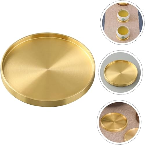 Miniatura 2 de Posavasos de latón vintage, elegante soporte para tazas de té, bandeja de almacenamiento para oficina, hogar y salones de té, material de cobre de
