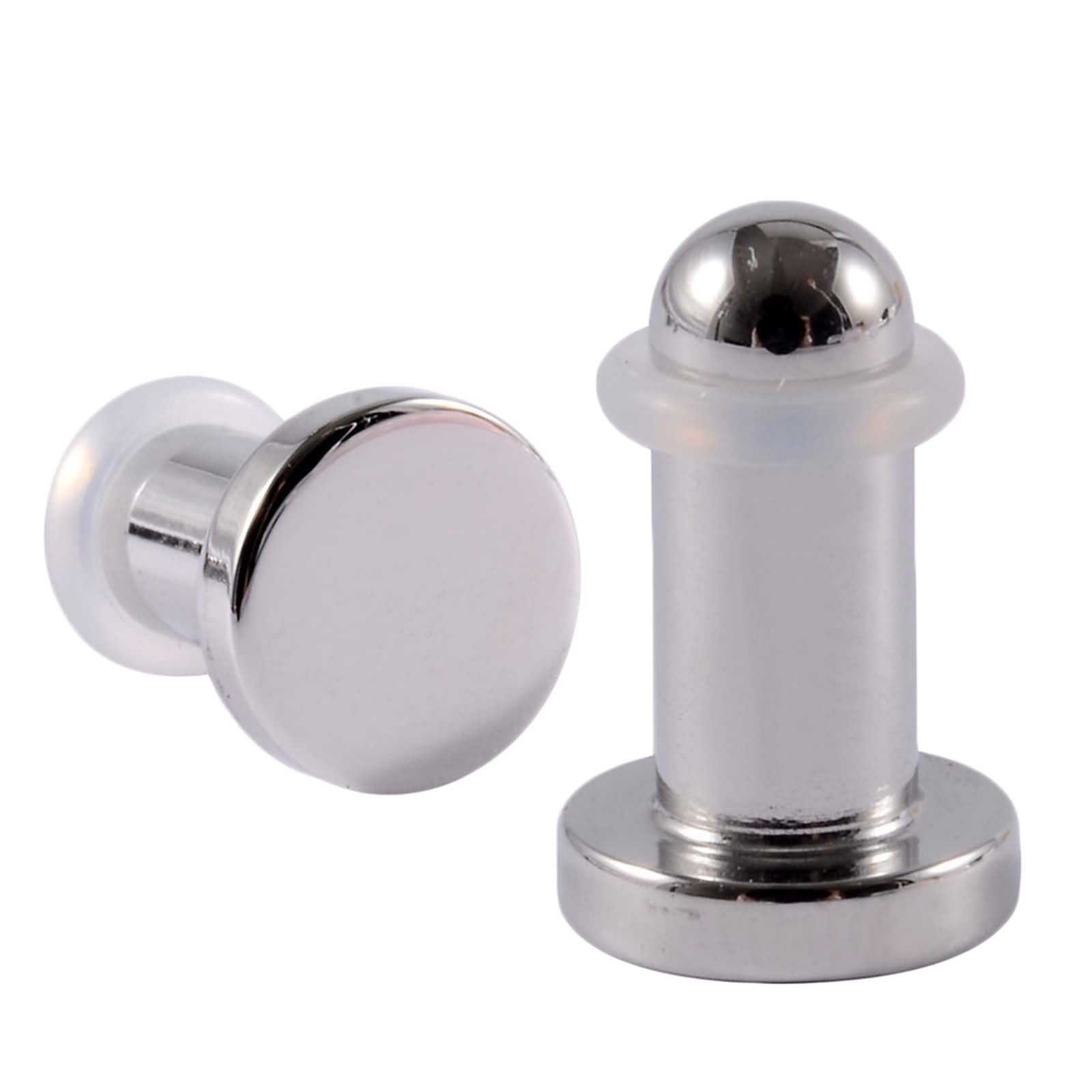 Lieson Gauge Expander, 2PCS Stainless Steel 1.6mm-9.5mm Solid Round Polished Ear Gauges 14G Body Piercings Jewelry