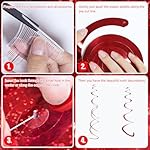 Fumwase 30PCS Hanging Swirl Party Decorations Shinny Foil Plastic Party Streamer for Ceiling Ornament Set for Home School Birthday Wedding Halloween Decorations (Red) - Image 3