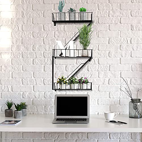 Beyond Basic Fire Escape Shelf - Versatile New York Inspired Hanging Wall Shelves Make A Great Action Figure Shelf Or Planter Shelf - Prepare To Receive Compliments For This Modern Floating Wall Shelf #TOP5
