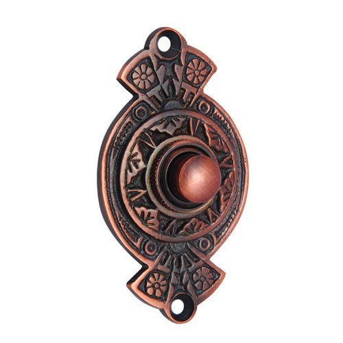 Adonai Hardware Designer Brass Bell Push or Door Bell or Push Button - Oil Rubbed Bronze