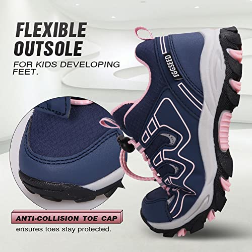 UOVO Girls Boys Hiking Shoes Boys Girls Waterproof Sneakers Kids Running Tennis Outdoor Shoes Non-Slip Lightweight4