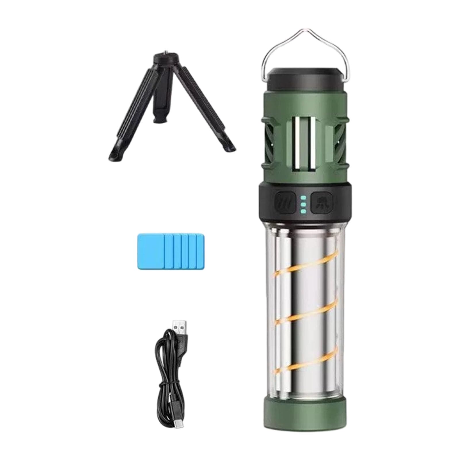 LWHZOFR Camping with Mat Heater Type C Rechargeable, Green
